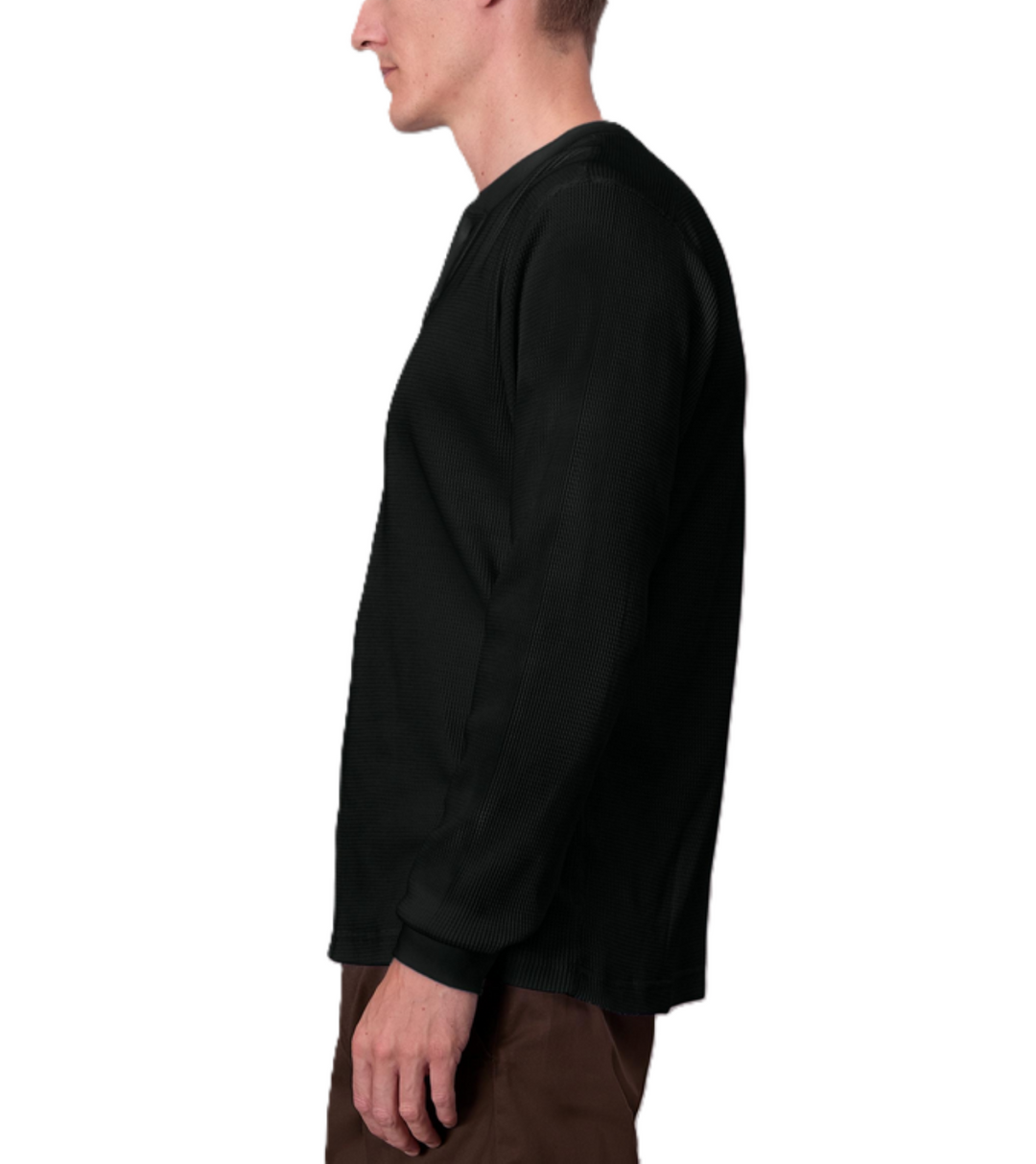 rag & bone Cotton Blend Waffle Knit Henley MSRP $198