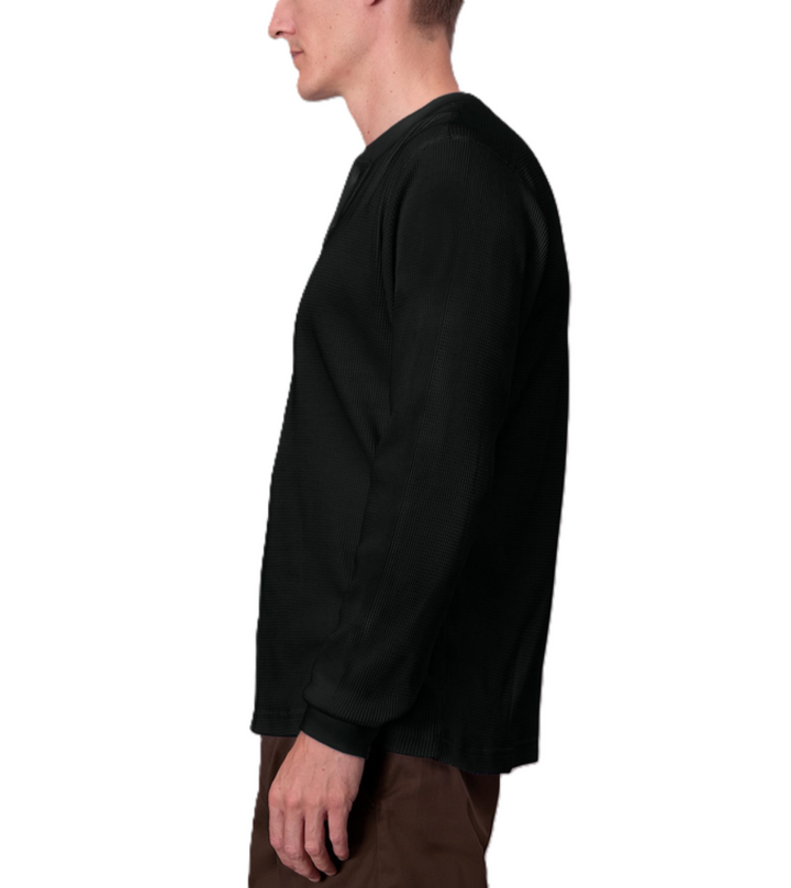 rag & bone Cotton Blend Waffle Knit Henley MSRP $198