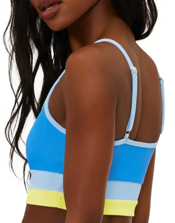 Beach Riot Eva Color Blocked Bikini Top MSRP $98