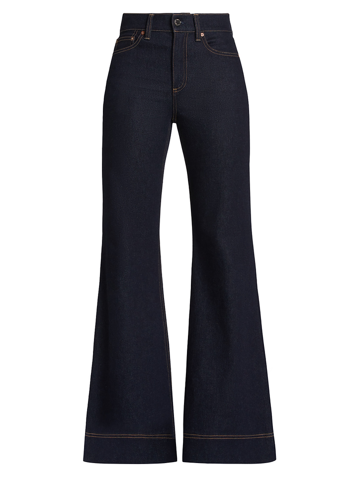 Alice + Olivia High-Rise Bell Jeans MSRP $330