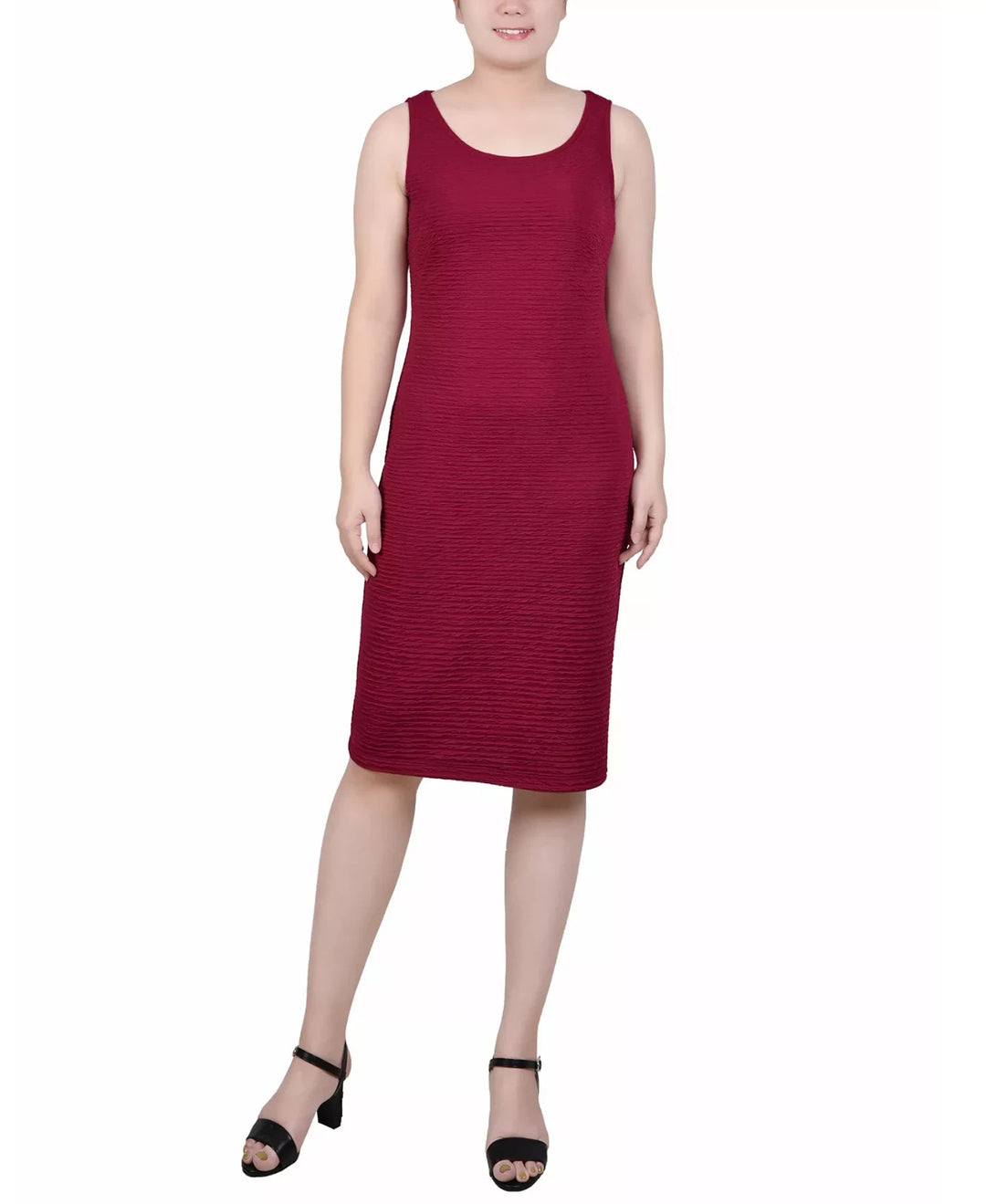 NY Collection Petite Textured 3/4 Sleeve Two Piece Dress Set MSRP $42