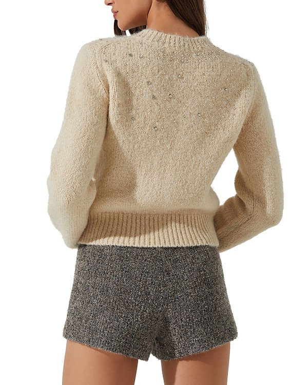 ASTR the Label Sigourney Crewneck Cardigan Sweater MSRP $128