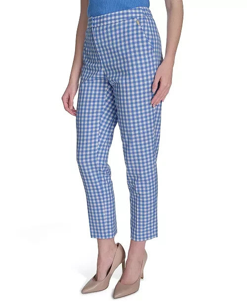 Tommy Hilfiger Gingham Sloane Ankle Pants MSRP $109