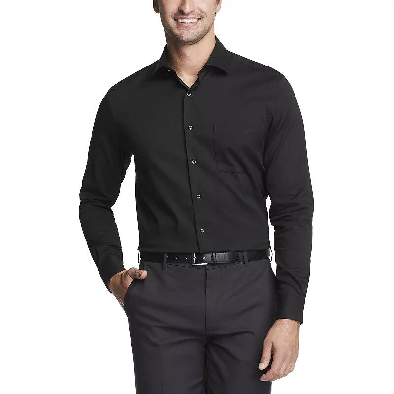 Van Heusen Stain Shield Regular Fit Dress Shirt MSRP $60
