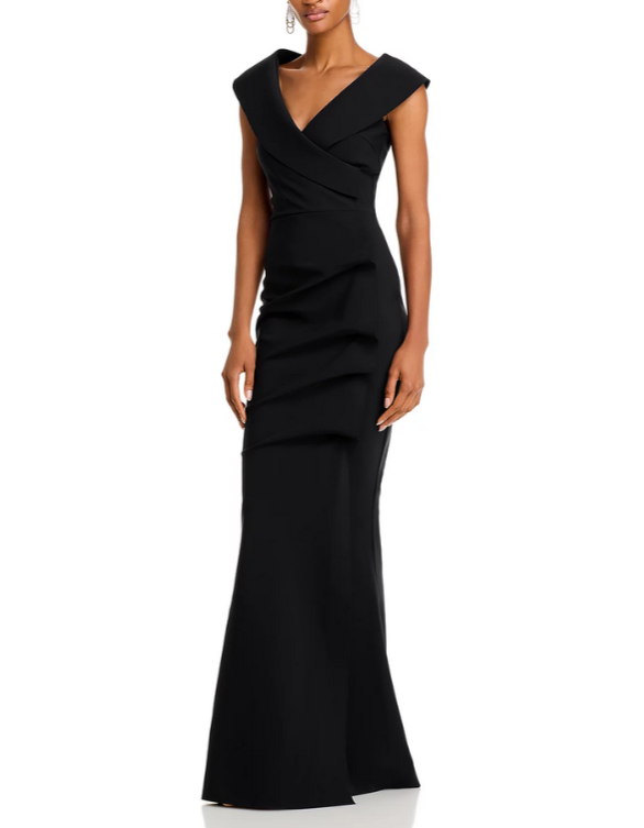 Chiara Boni La Petite Robe Off The Shoulder Maxi Dress MSRP $995