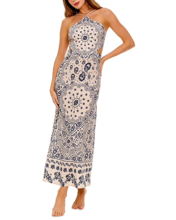 Agua Bendita Indira Atma Printed Cover-Up Dress MSRP $300