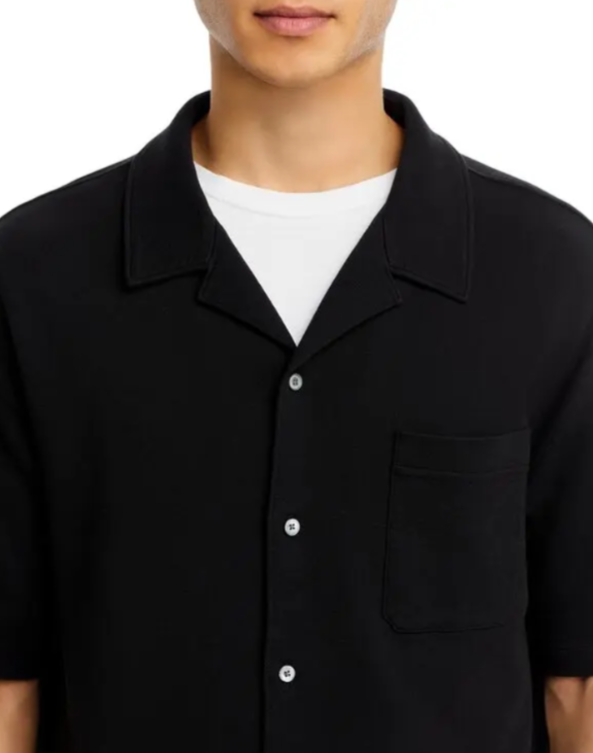 FRAME Duo Fold Cotton Relaxed Button Down Camp Shirt MSRP $148