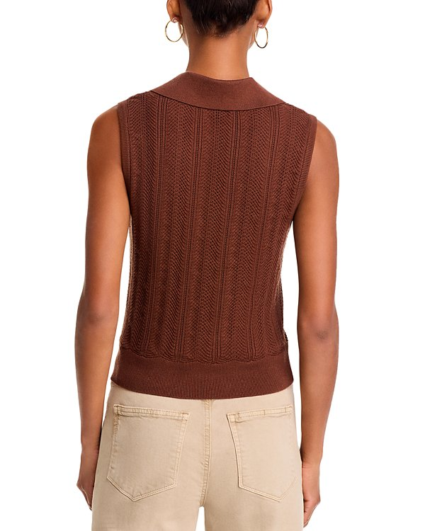 PAIGE Rossana V Neck Collared Vest MSRP $170