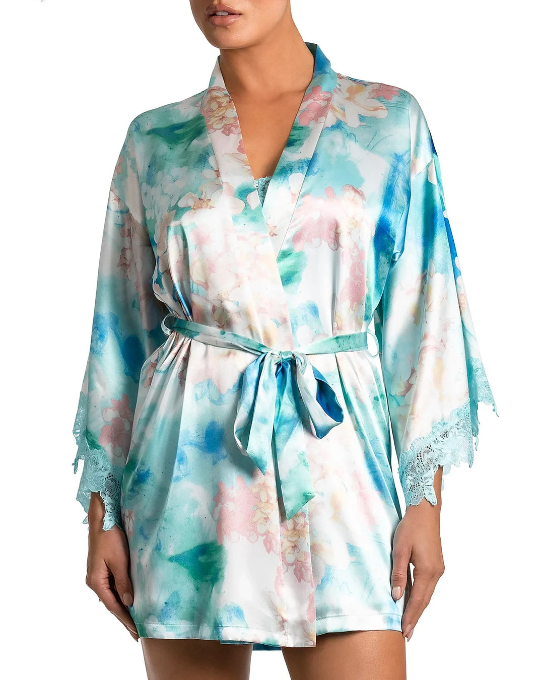 In Bloom by Jonquil Casablanca Satin Wrap Robe MSRP $60
