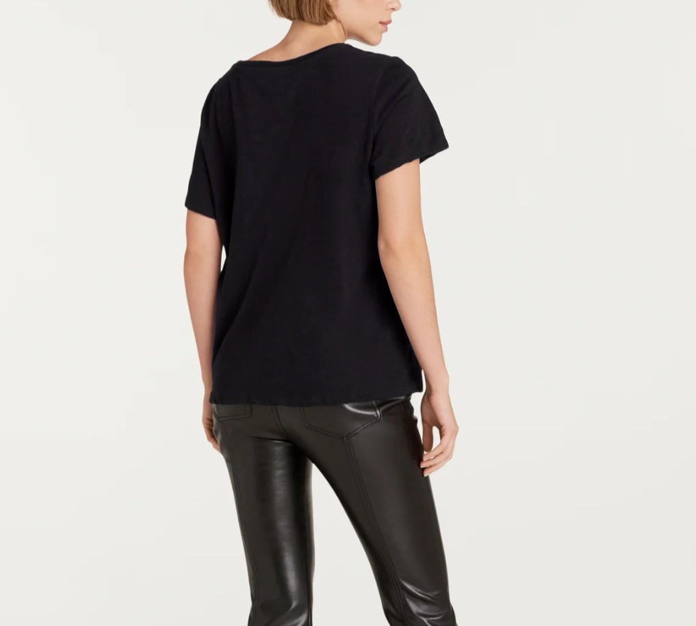 Cinq a Sept Grommet Amour Short-Sleeve Cotton T-Shirt MSRP $185