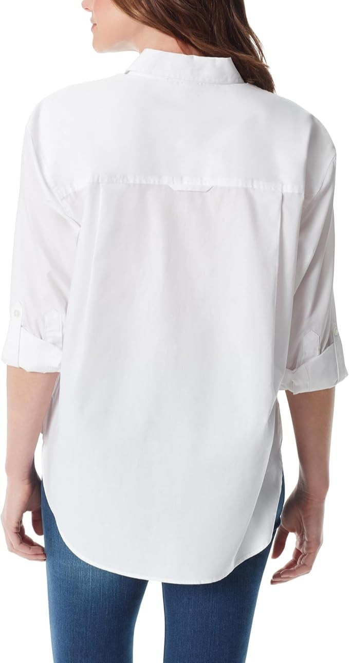 Gloria Vanderbilt Amanda Monogram Button Down Shirt MSRP $48