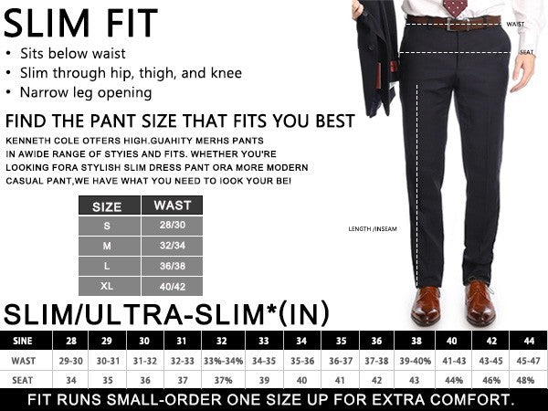 Calvin Klein Men's Slim-Fit Wool Infinite Stretch Suit Pants MSRP $190