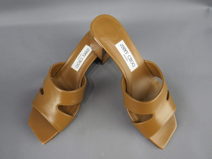 Jimmy Choo Ellison 45 Block Heel Slide Sandals M2 367