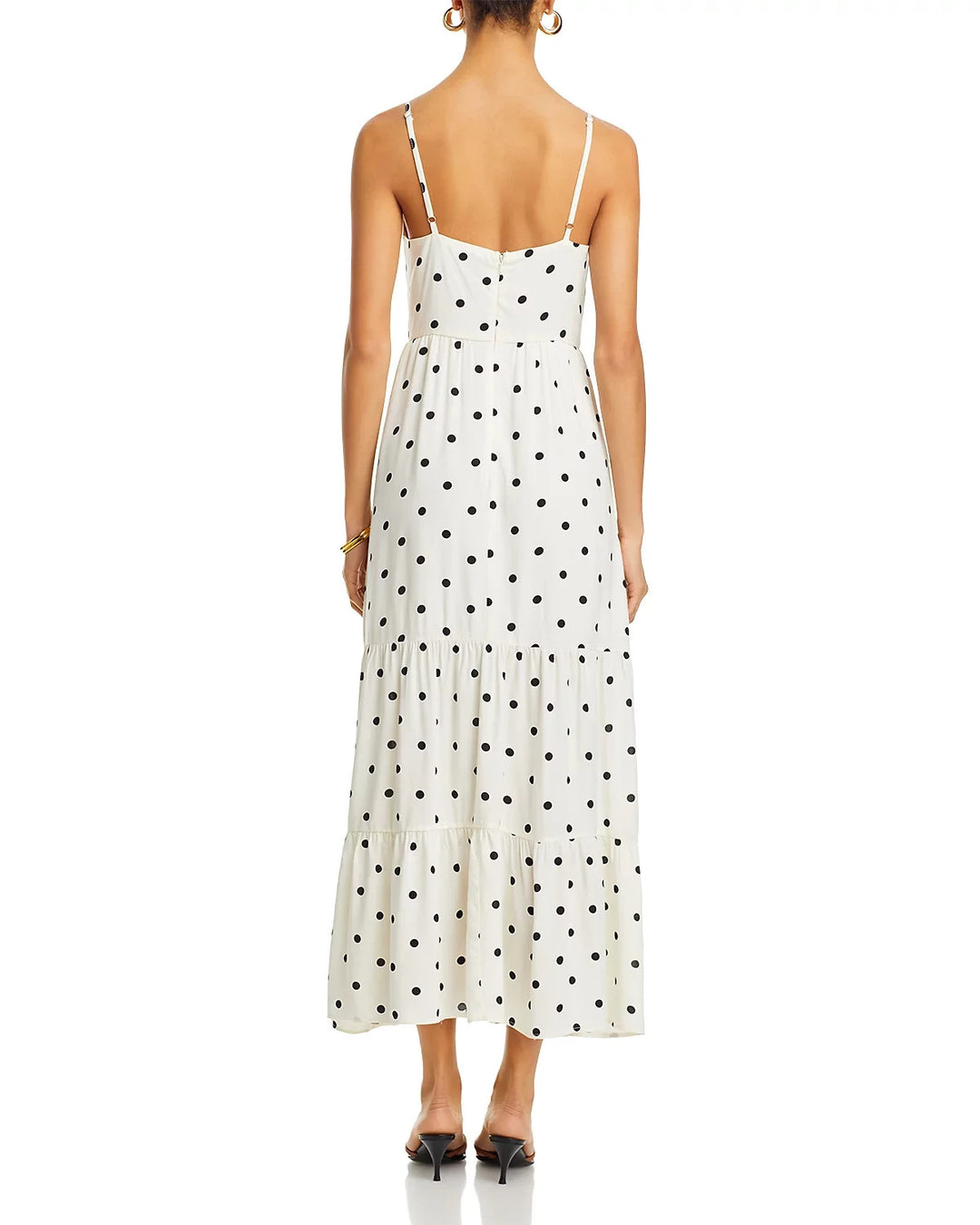 AQUA Dot Strappy Back Maxi Dress MSRP $118