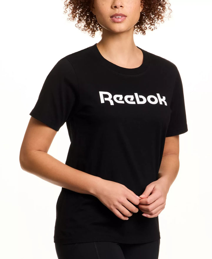 Reebok Women's Cotton Logo-Graphic Crewneck T-Shirt MSRP $25