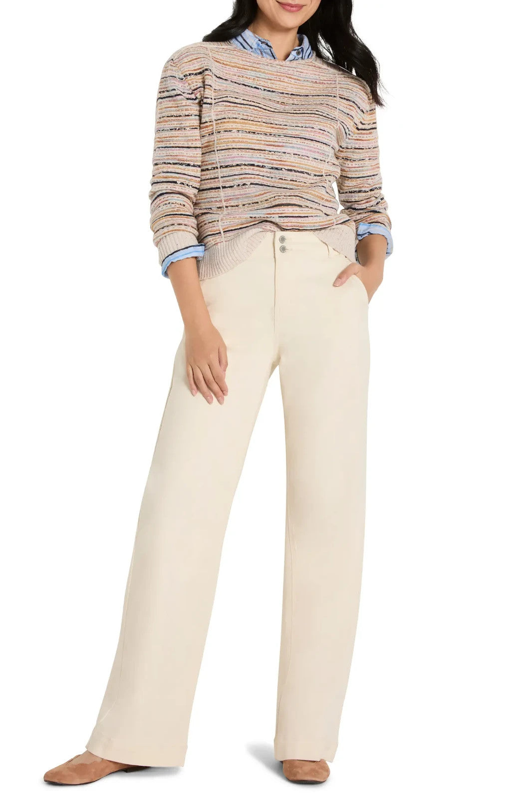 Nic+Zoe Mirage Seamed Sweater MSRP $168