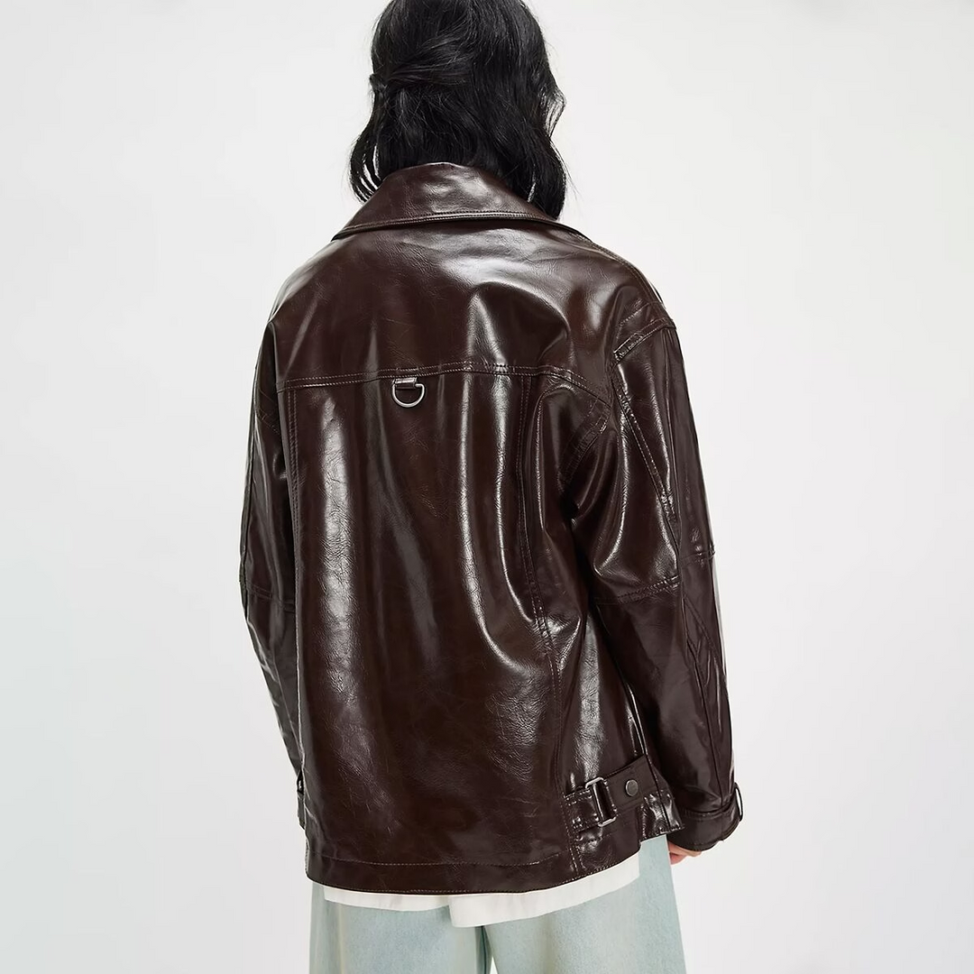 Free People Sloane Faux Leather Jacket MSRP $198