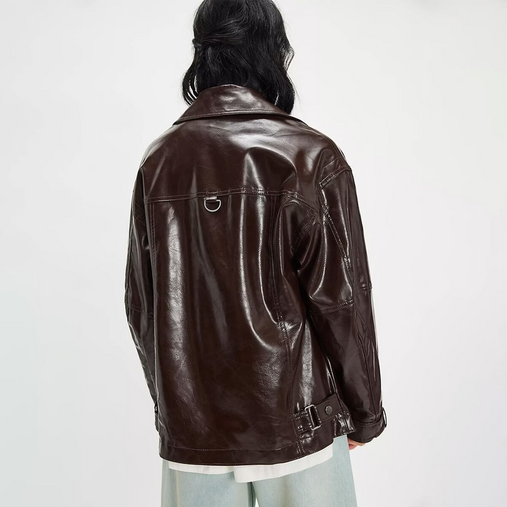 Free People Sloane Faux Leather Jacket MSRP $198