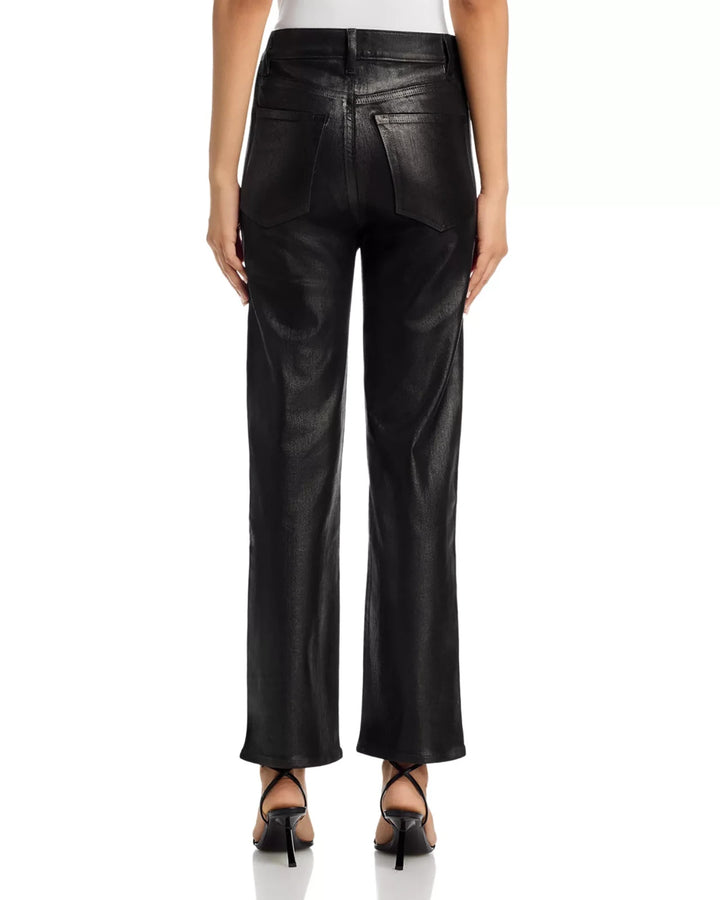 FRAME Le Sleek Coated High Rise Straight Jeans MSRP $298