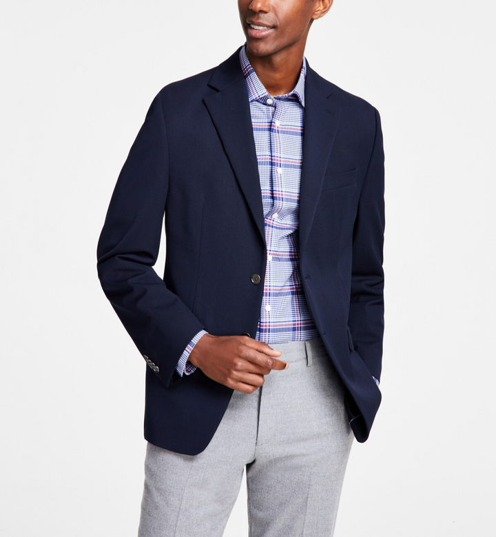 Michael Kors Classic-Fit Stretch Solid Blazer MSRP $295