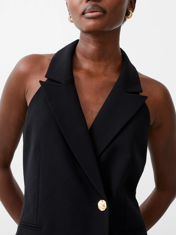 Harrie Womens Collared Sleeveless Halter Top MSRP $ 118