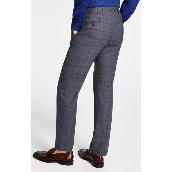 Michael Kors Plaid Classic-Fit Wool-Blend Stretch Suit Separate Pants MSRP $190