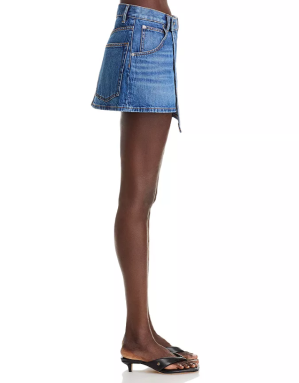 alexanderwang Denim Wrap Mini Skirt MSRP $350