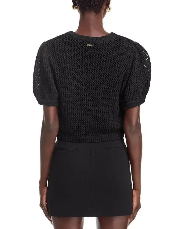 TOCCIN Samantha Crochet Cropped Cardigan Sweater MSRP $275