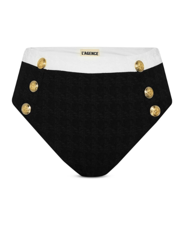L'AGENCE Vanessa Color Blocked Bikini Bottoms MSRP $197