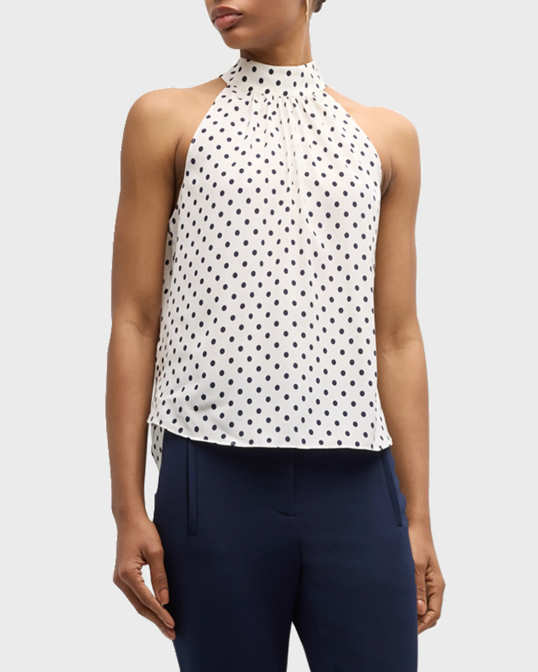 Veronica Beard Kovi Polka Dot Halter Top MSRP $348