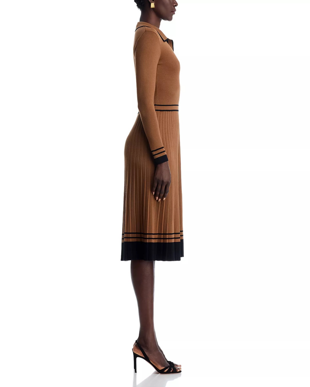 T Tahari Spread Collar Flare Dress MSRP $128