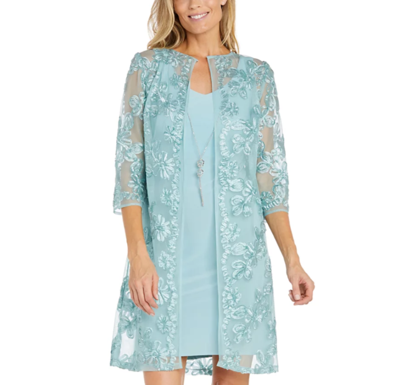 R & M Richards Petite Embroidered Jacket # 1A 2036 NEW
