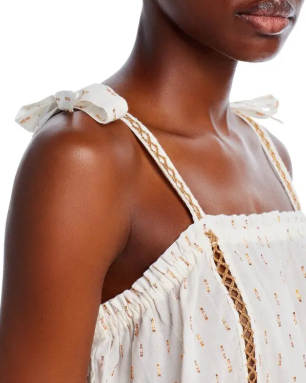 Ramy Brook Averie Metallic Mini Dress Swim Cover-Up MSRP $285