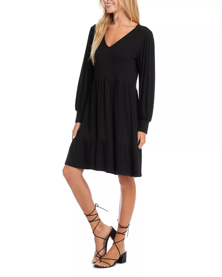 Karen Kane Long Sleeved Tiered Dress MSRP $128
