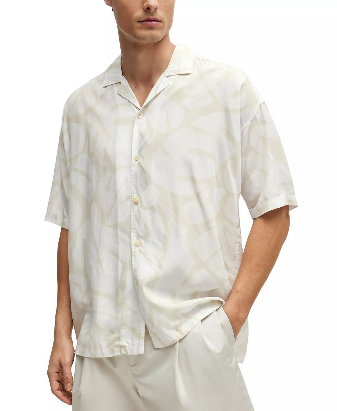 BOSS by Hugo Boss Men's Seasonal Print Relaxed-Fit Shirt MSRP $178