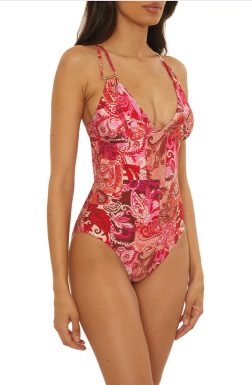 BECCA Bali Abigail Princess Seam One Piece Swimsuit MSRP $158