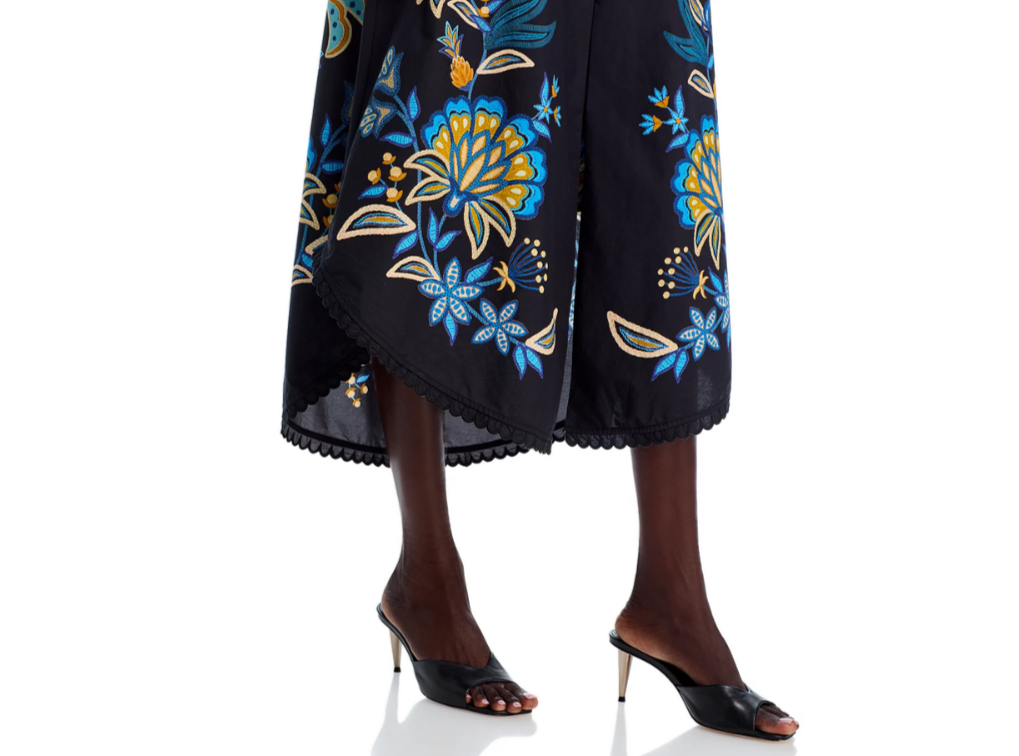FARM Rio Stitched Garden Midi Dress MSRP $290