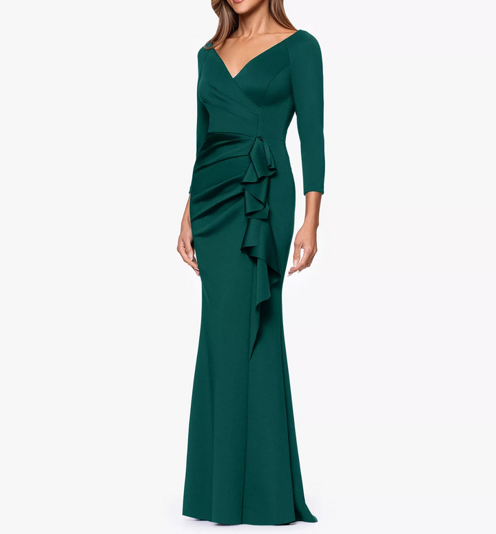 Xscape Pleated Ruffled Gown MSRP $249