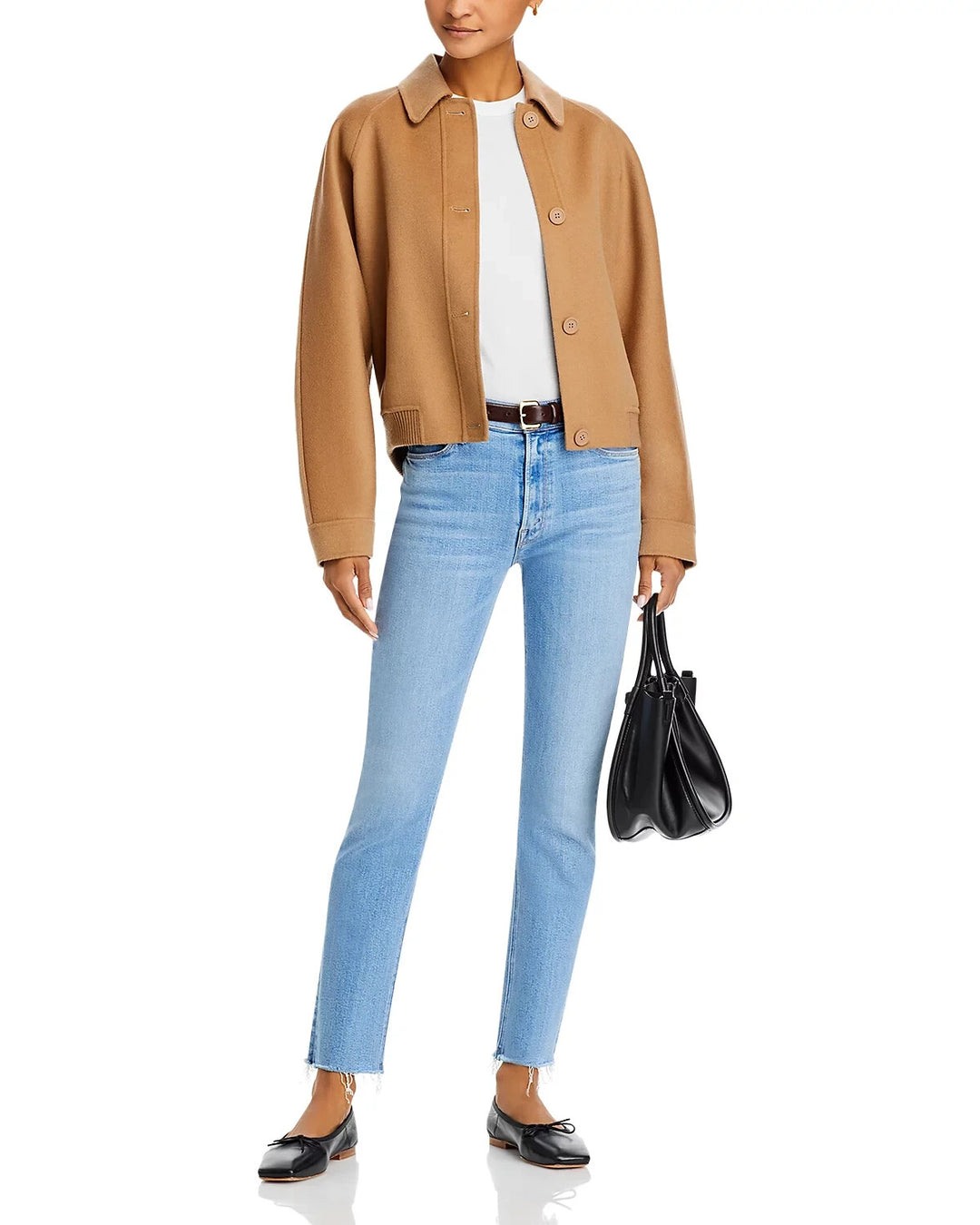 MOTHER Dazzler Mid Rise Ankle Fray Jeans MSRP $228