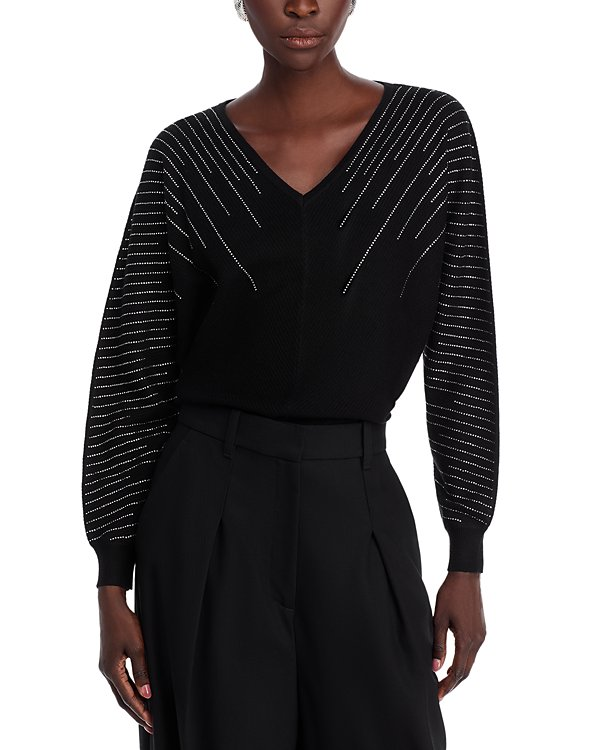 T Tahari Rhinestone Embellished Sweater MSRP $88