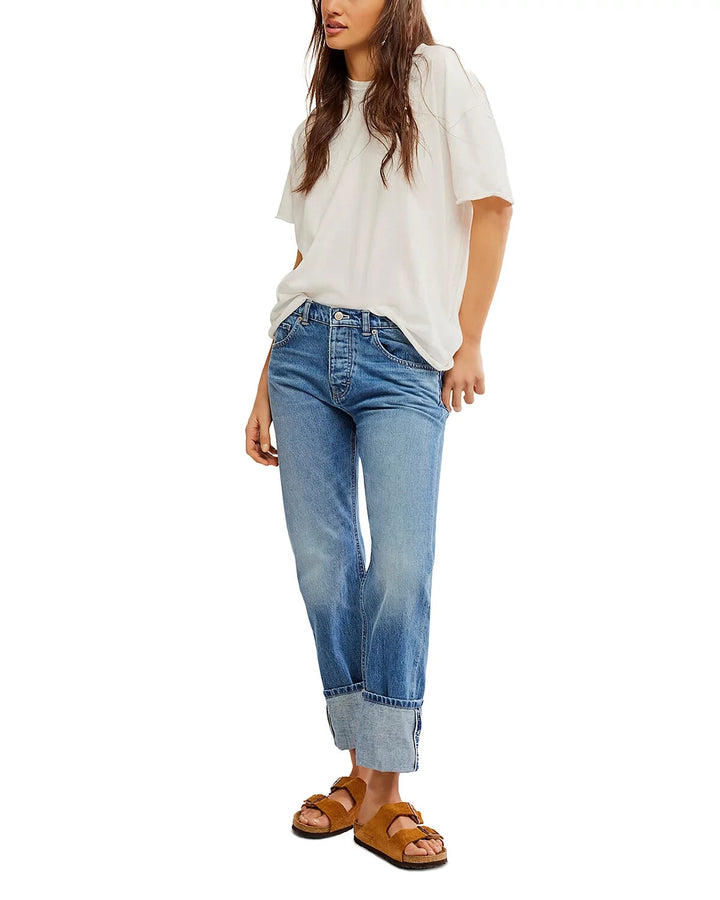Free People Slim Shade Selvedge Straight Jeans MSRP $148