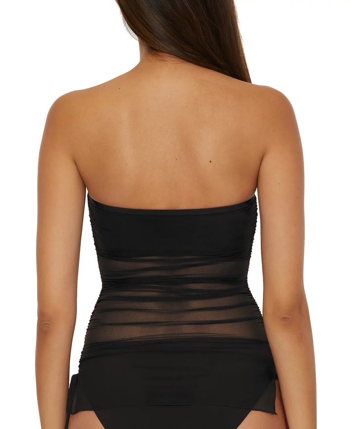Becca Muse Mixed-Media Bandeau Tankini Top MSRP $88