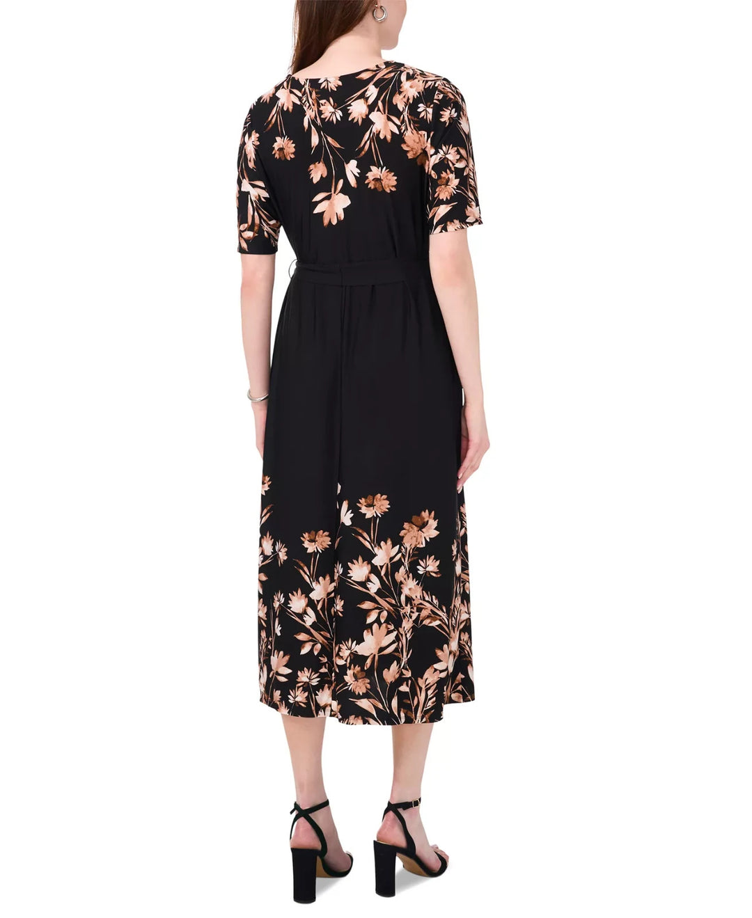 MSK Women's Floral-Print Midi Dress MSRP $79