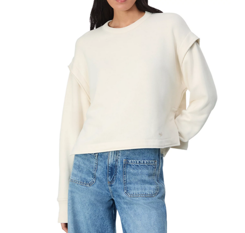 rag & bone Jo Layered Sleeve Sweatshirt MSRP $278