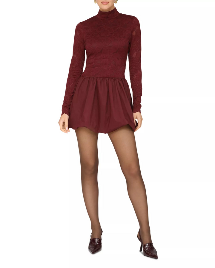 Avec Les Filles Bubble Hem Mini Dress MSRP $148