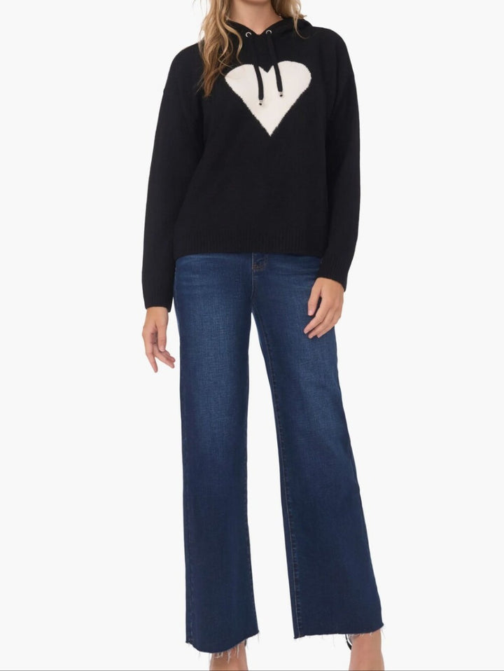 Vince Camuto Heart Motif Hoodie MSRP $79