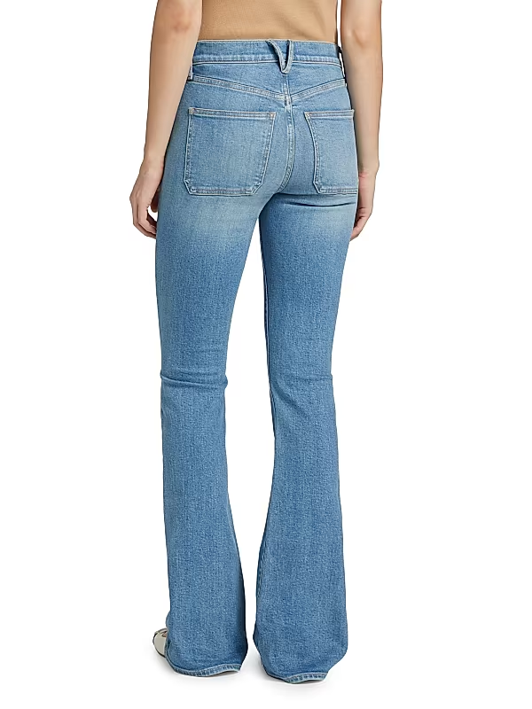 Veronica Beard Beverly High-Rise Skinny Flare Jeans MSRP $348