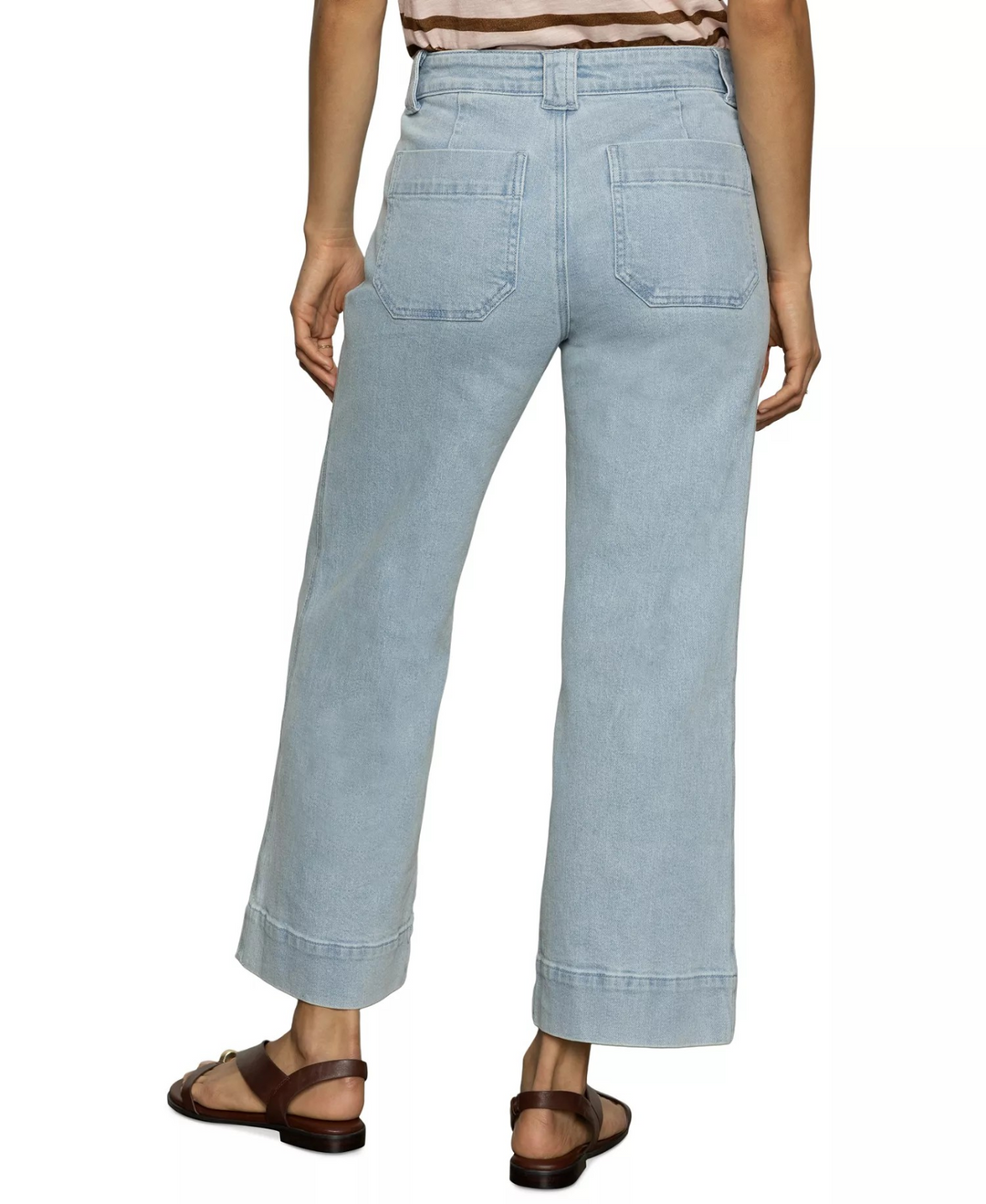 Sanctuary Women's Voyage Cropped Wide-Leg Jeans MSRP $139