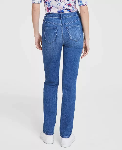 Gloria Vanderbilt Petite Amanda High Rise Straight-Leg Jeans MSRP $48