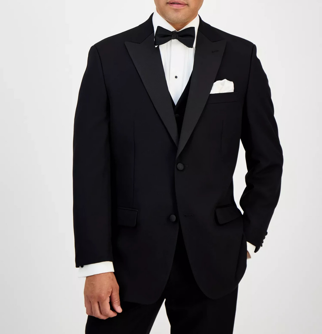 Alfani Men's Classic-Fit Stretch Black Tuxedo Jacket MSRP $360